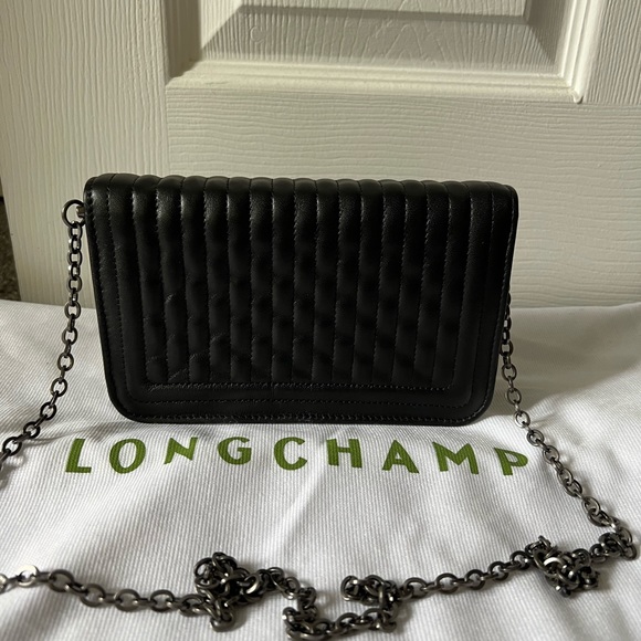 Longchamp Leather Crossbody Chain Wallet - Picture 2 of 8